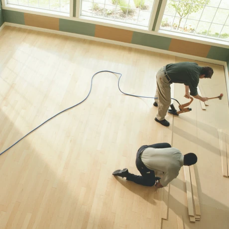 flooring being installed